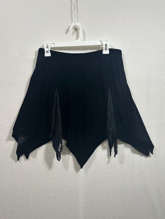 KILLSTAR Dresses & Skirts - Killstar Velvet and Lace Black Skirt XL